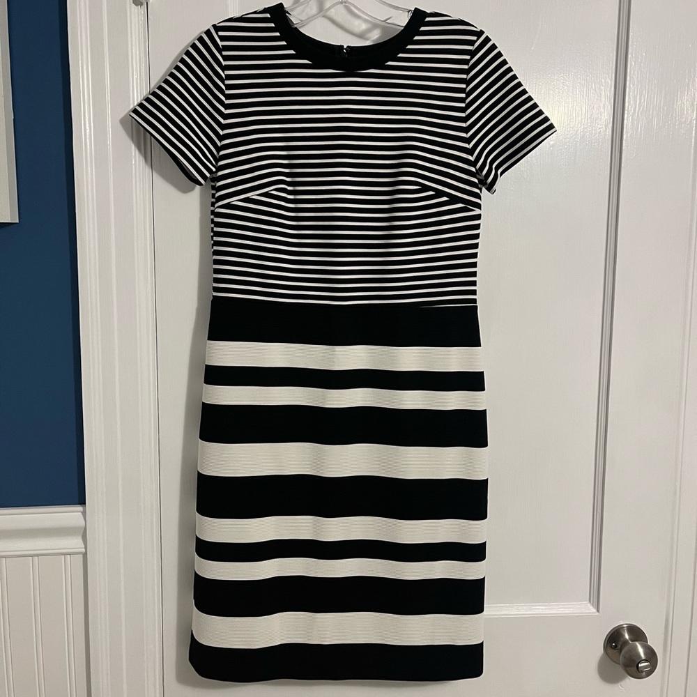 LOFT Black and White Dress
